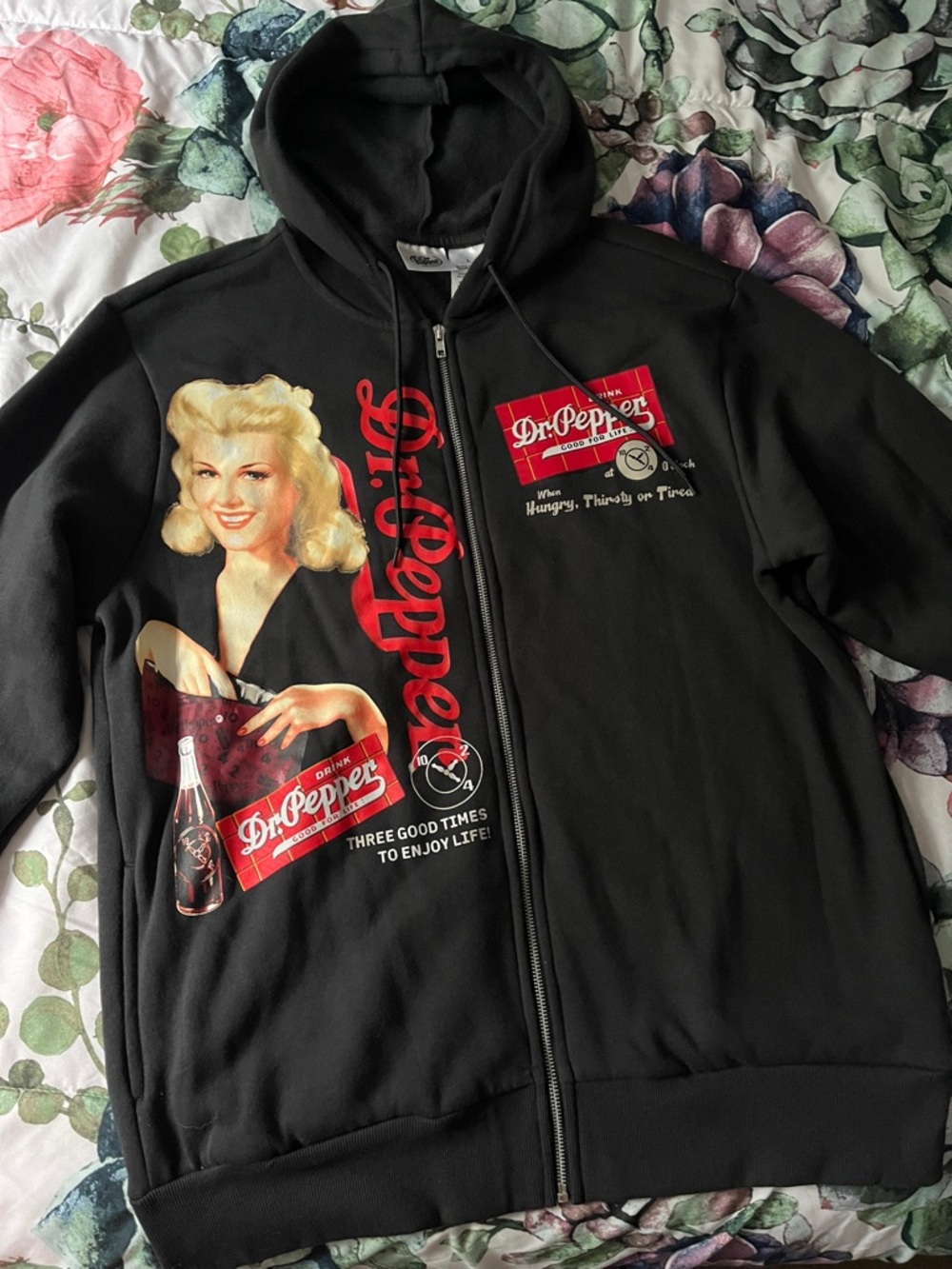 Dr Pepper Zippered Hoodie Jacket